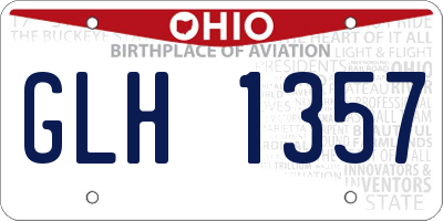 OH license plate GLH1357