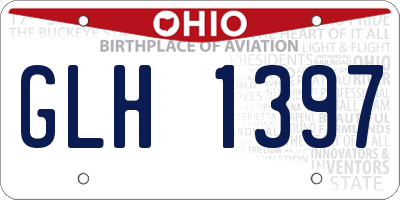 OH license plate GLH1397
