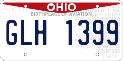 OH license plate GLH1399