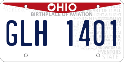 OH license plate GLH1401
