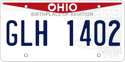 OH license plate GLH1402