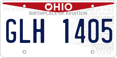 OH license plate GLH1405