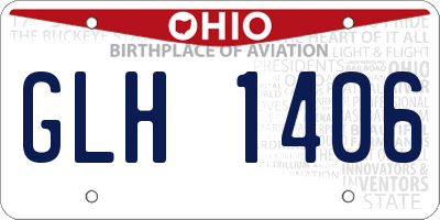 OH license plate GLH1406