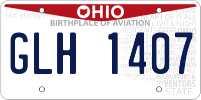 OH license plate GLH1407