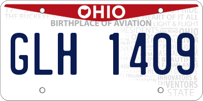OH license plate GLH1409