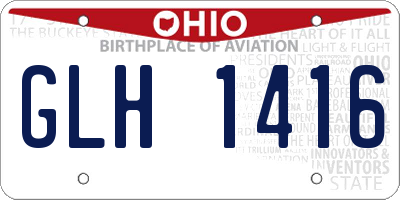 OH license plate GLH1416