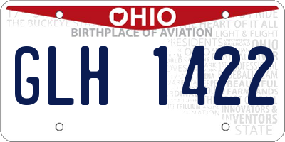 OH license plate GLH1422