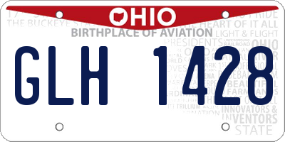 OH license plate GLH1428