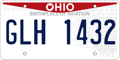 OH license plate GLH1432