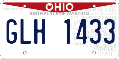 OH license plate GLH1433