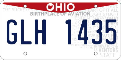OH license plate GLH1435