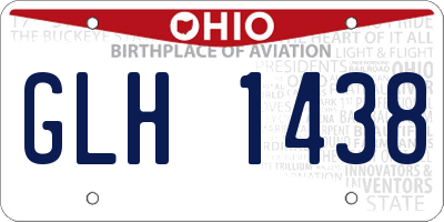 OH license plate GLH1438