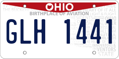 OH license plate GLH1441