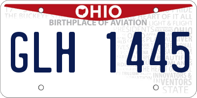 OH license plate GLH1445