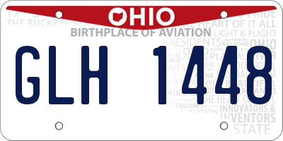 OH license plate GLH1448