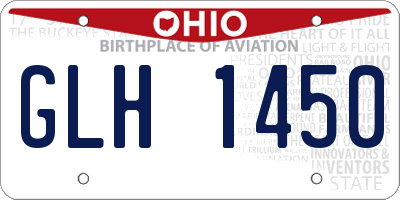 OH license plate GLH1450