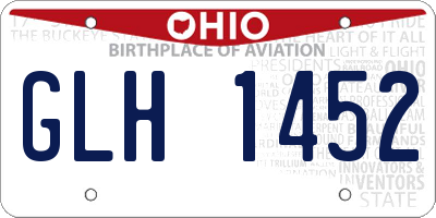 OH license plate GLH1452