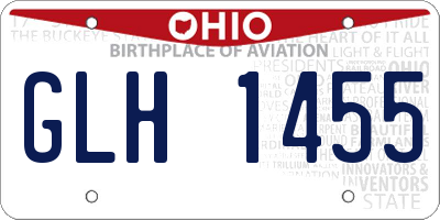 OH license plate GLH1455