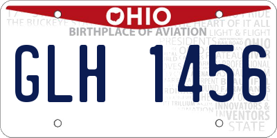 OH license plate GLH1456