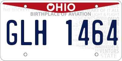 OH license plate GLH1464