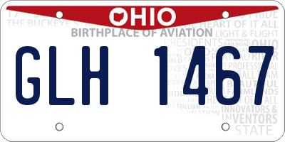 OH license plate GLH1467