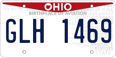 OH license plate GLH1469