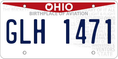 OH license plate GLH1471