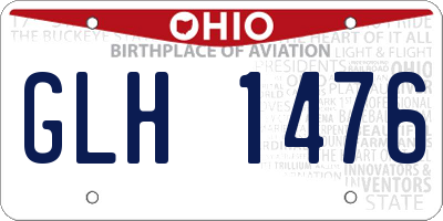 OH license plate GLH1476