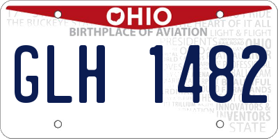 OH license plate GLH1482