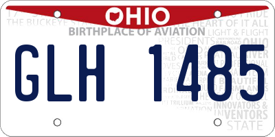 OH license plate GLH1485