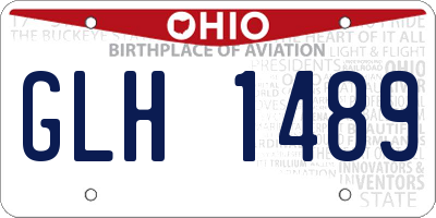 OH license plate GLH1489