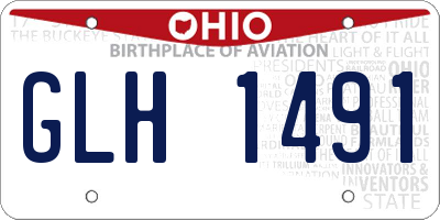 OH license plate GLH1491