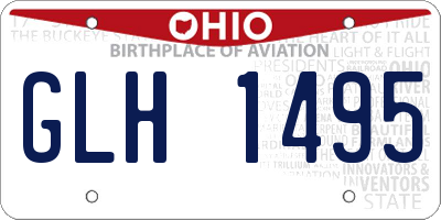 OH license plate GLH1495