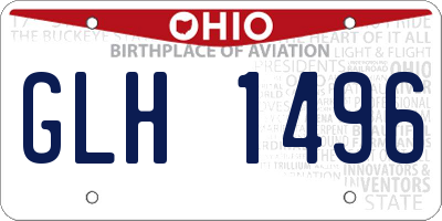 OH license plate GLH1496