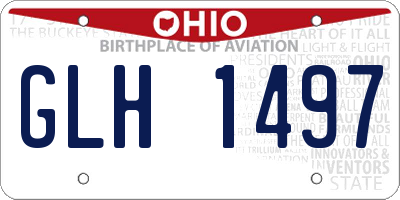 OH license plate GLH1497