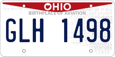 OH license plate GLH1498