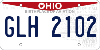 OH license plate GLH2102