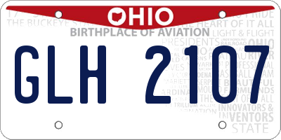 OH license plate GLH2107
