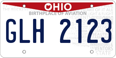 OH license plate GLH2123