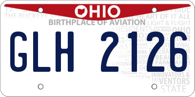 OH license plate GLH2126