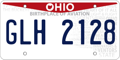 OH license plate GLH2128