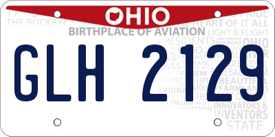 OH license plate GLH2129