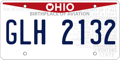 OH license plate GLH2132