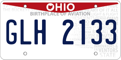 OH license plate GLH2133