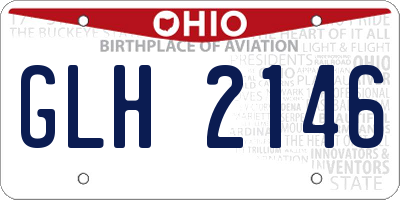 OH license plate GLH2146