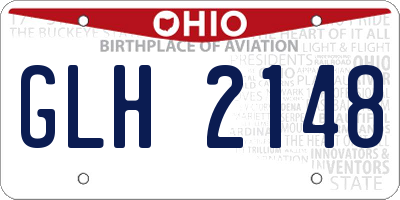 OH license plate GLH2148
