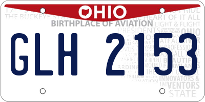 OH license plate GLH2153
