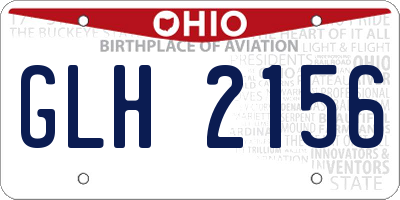 OH license plate GLH2156