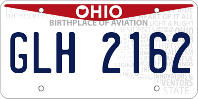OH license plate GLH2162