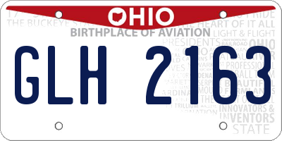 OH license plate GLH2163